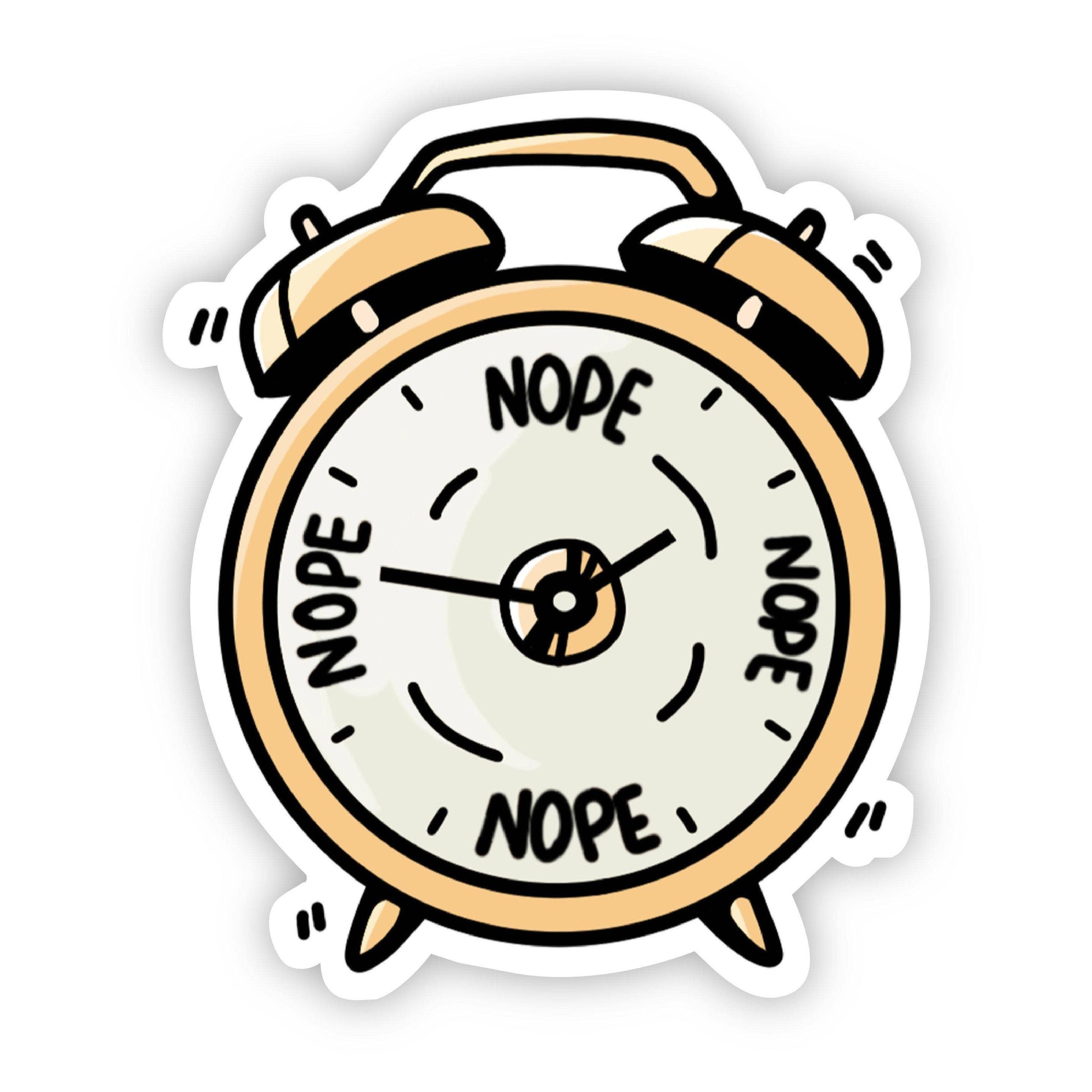 Nope Alarm Clock Sticker, The Feathered Farmhouse