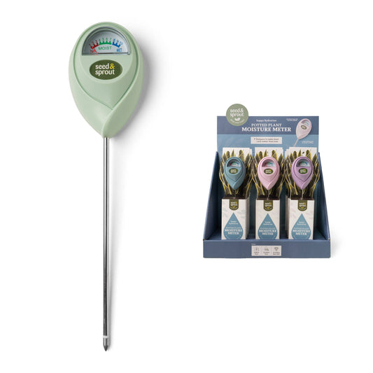 Seed & Sprout Potted Plant Moisture Meter, Feathered Farmhouse