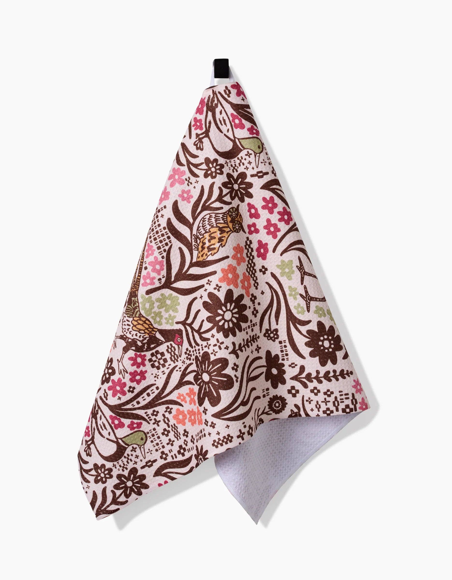 Fall Fowl Geometry Tea Towel, Feathered Farmhouse