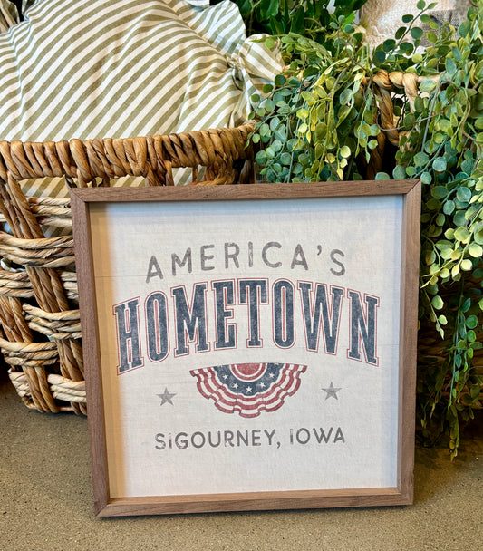 America's Hometown Sign