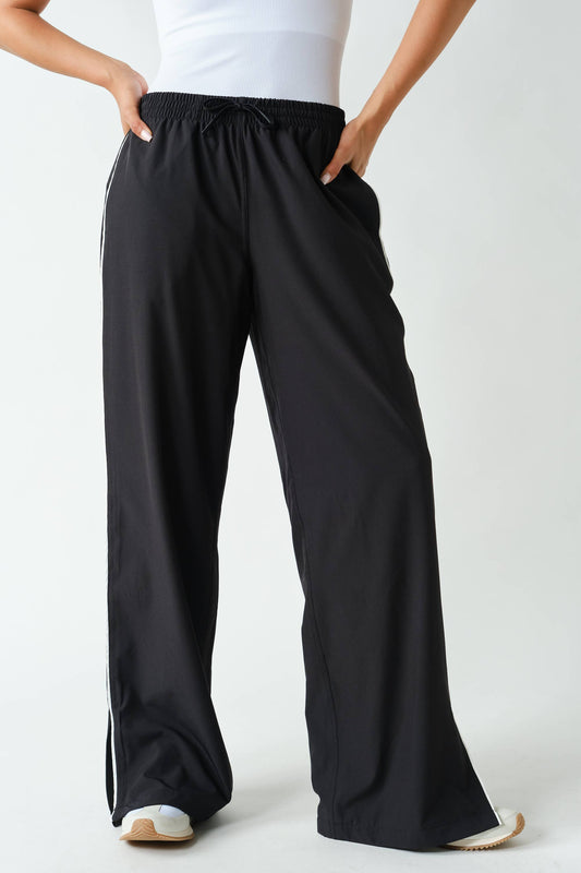 Black Finish Line Track Pants, Feathered Farmhouse