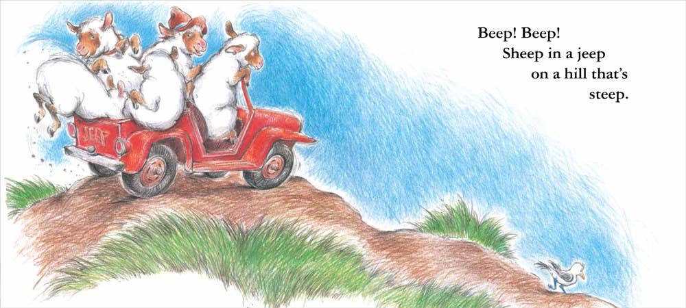 Sheep in a Jeep Board Book, Feathered Farmhouse