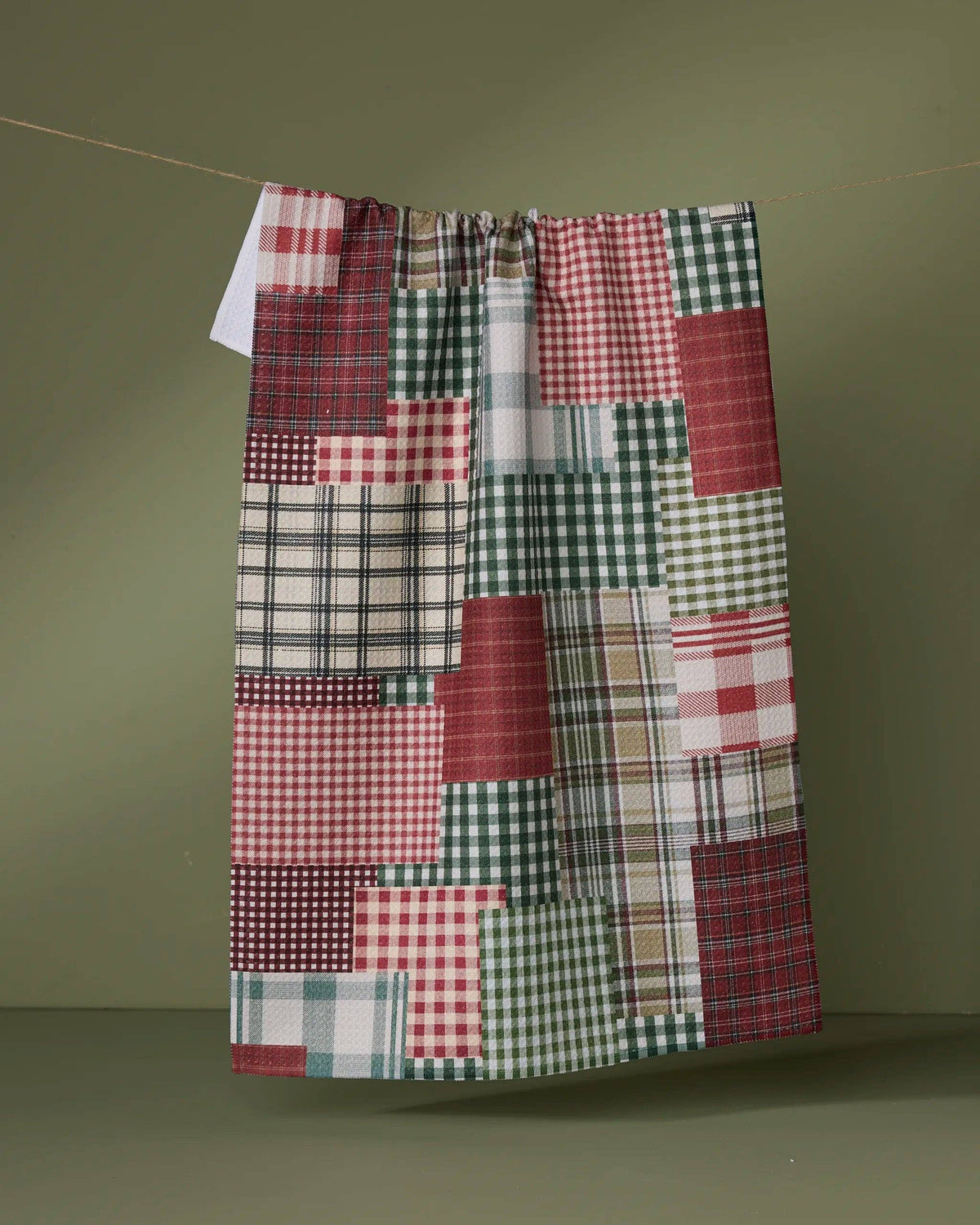 Patchly Tea Towel, Feathered Farmhouse