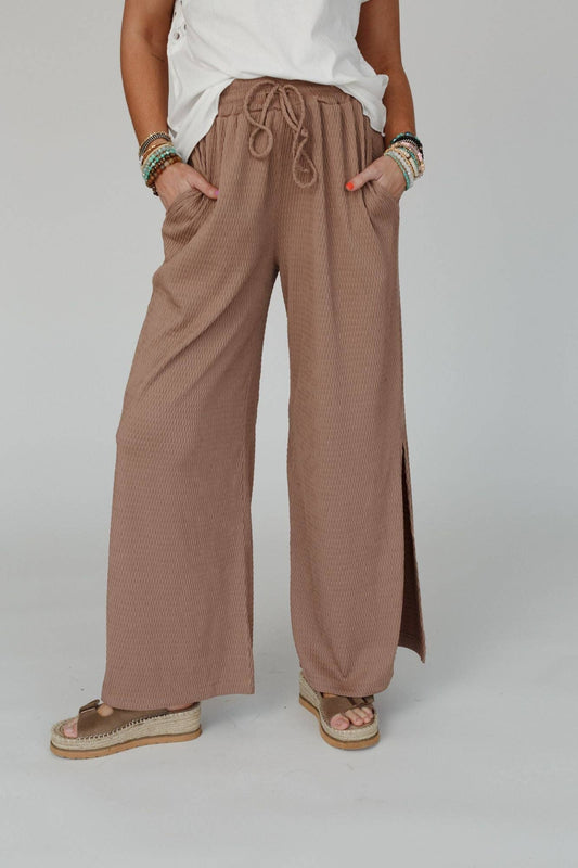 Loving Thoughts Textured Wide Leg Pants, The Feathered Farmhouse