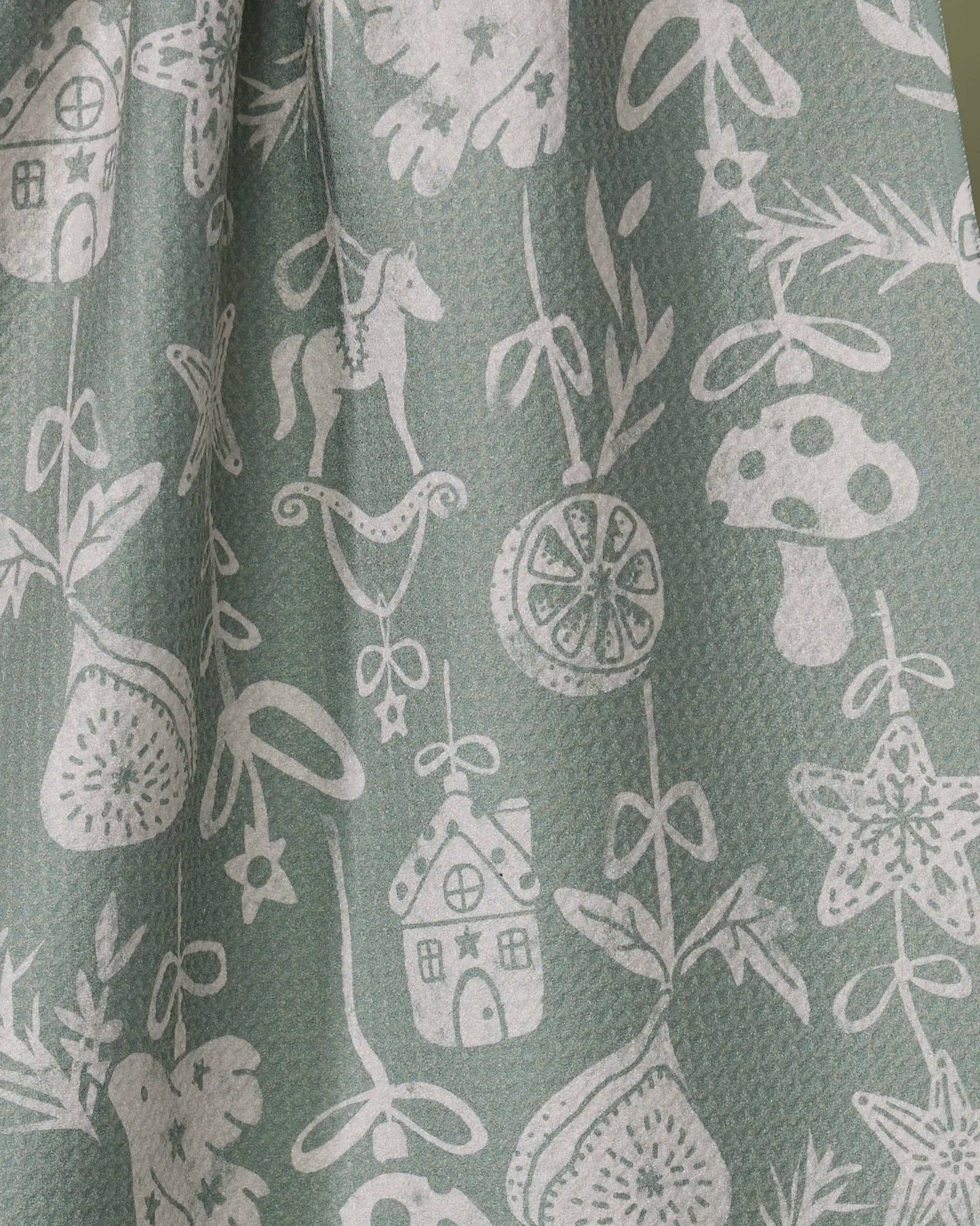 Cozy Ornaments Tea Towel, Feathered Farmhouse