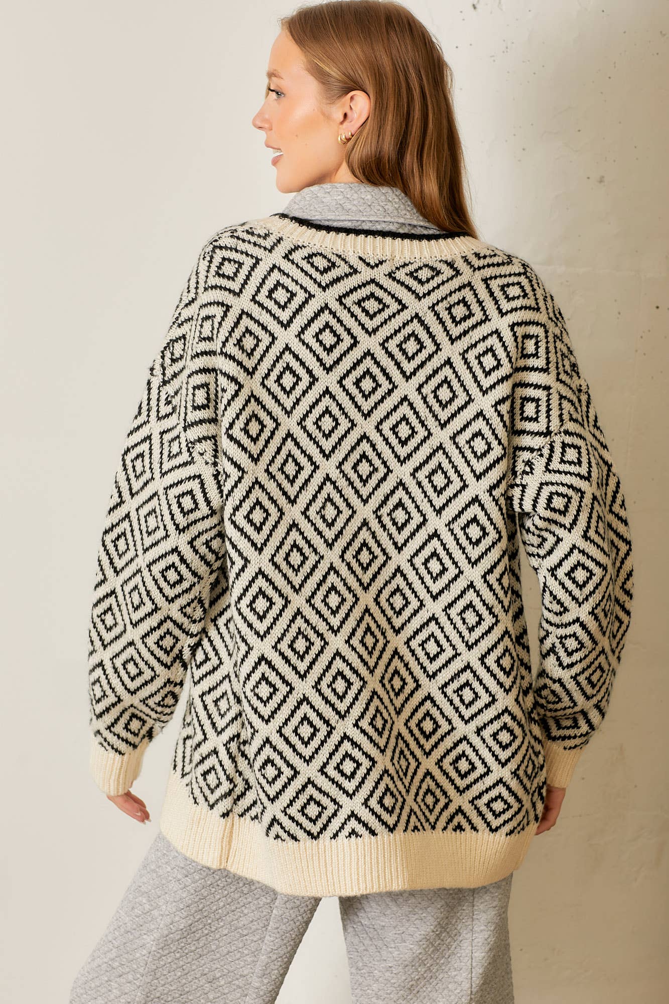 Mono Pattern Cardigan, The Feathered Farmhouse