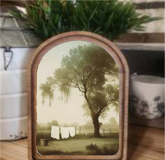 Laundry Framed Art Arch Top, The Feathered Farmhouse