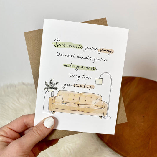 Funny Birthday Card, Feathered Farmhouse