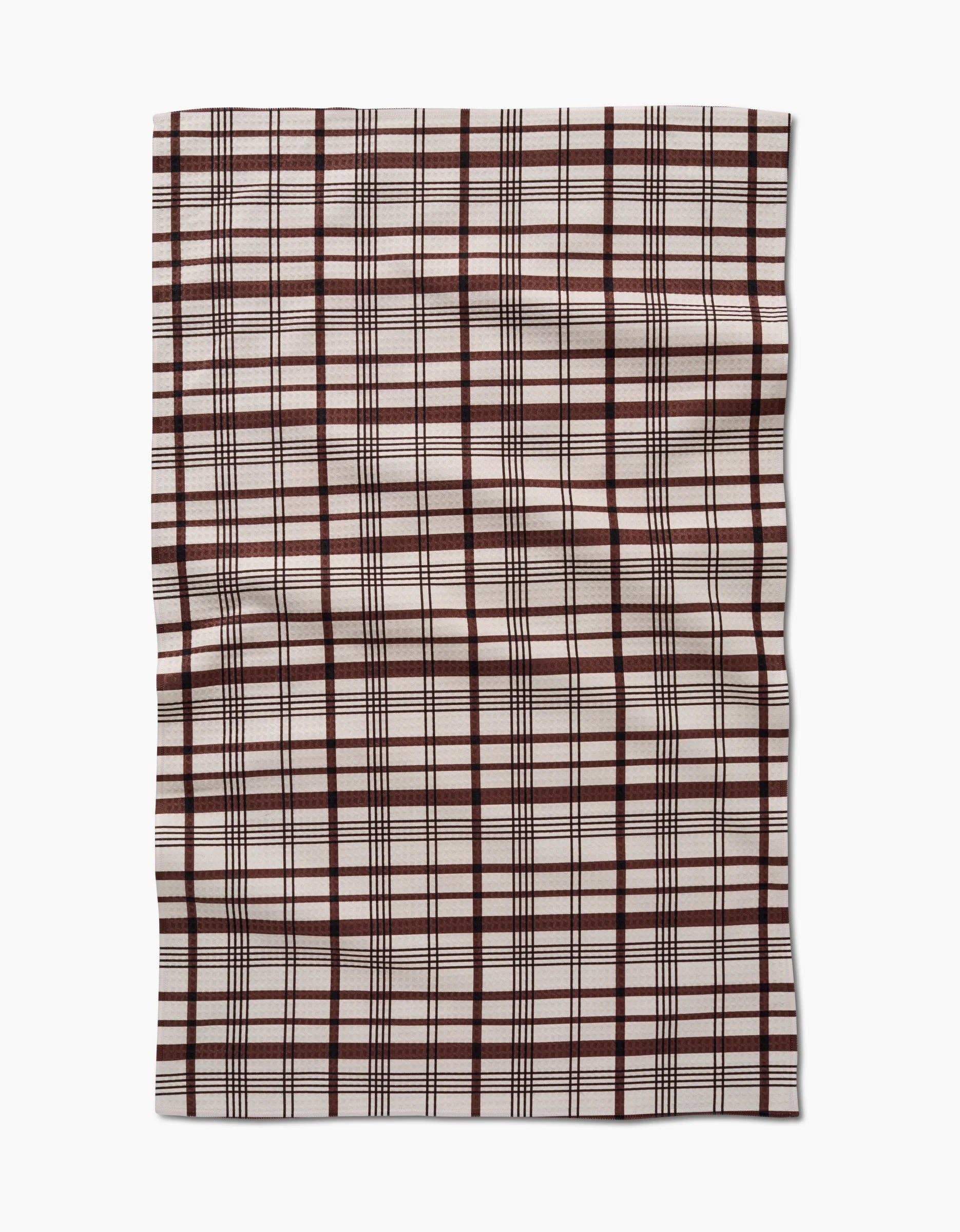 Vintage Plaid Natural Luxe Hand Towel, Feathered Farmhouse