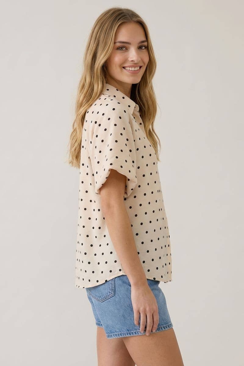 Polka Dot Blouse, Feathered Farmhouse