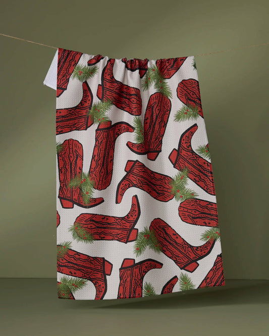 Rodeo Red Tea Towel, Feathered Farmhouse