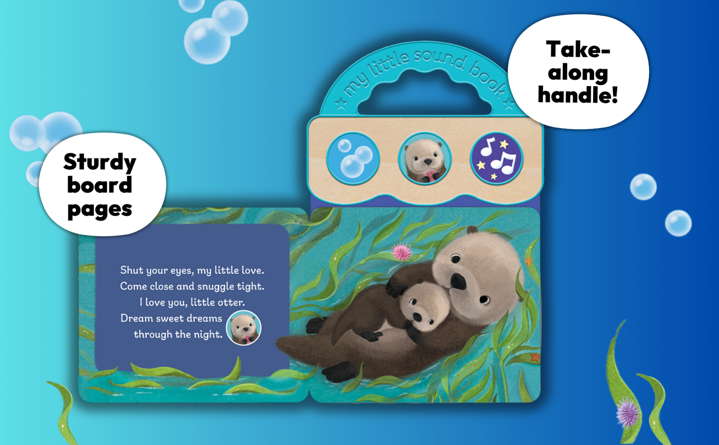 Good Night, Little Otter 3-Button Bedtime Sound Book, Feathered Farmhouse