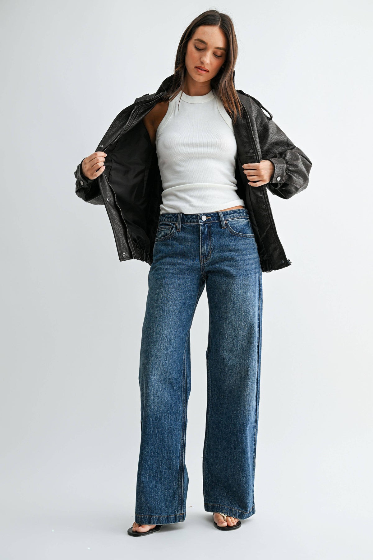 Gabi Signature Low Rise Baggy Jean, Feathered Farmhouse