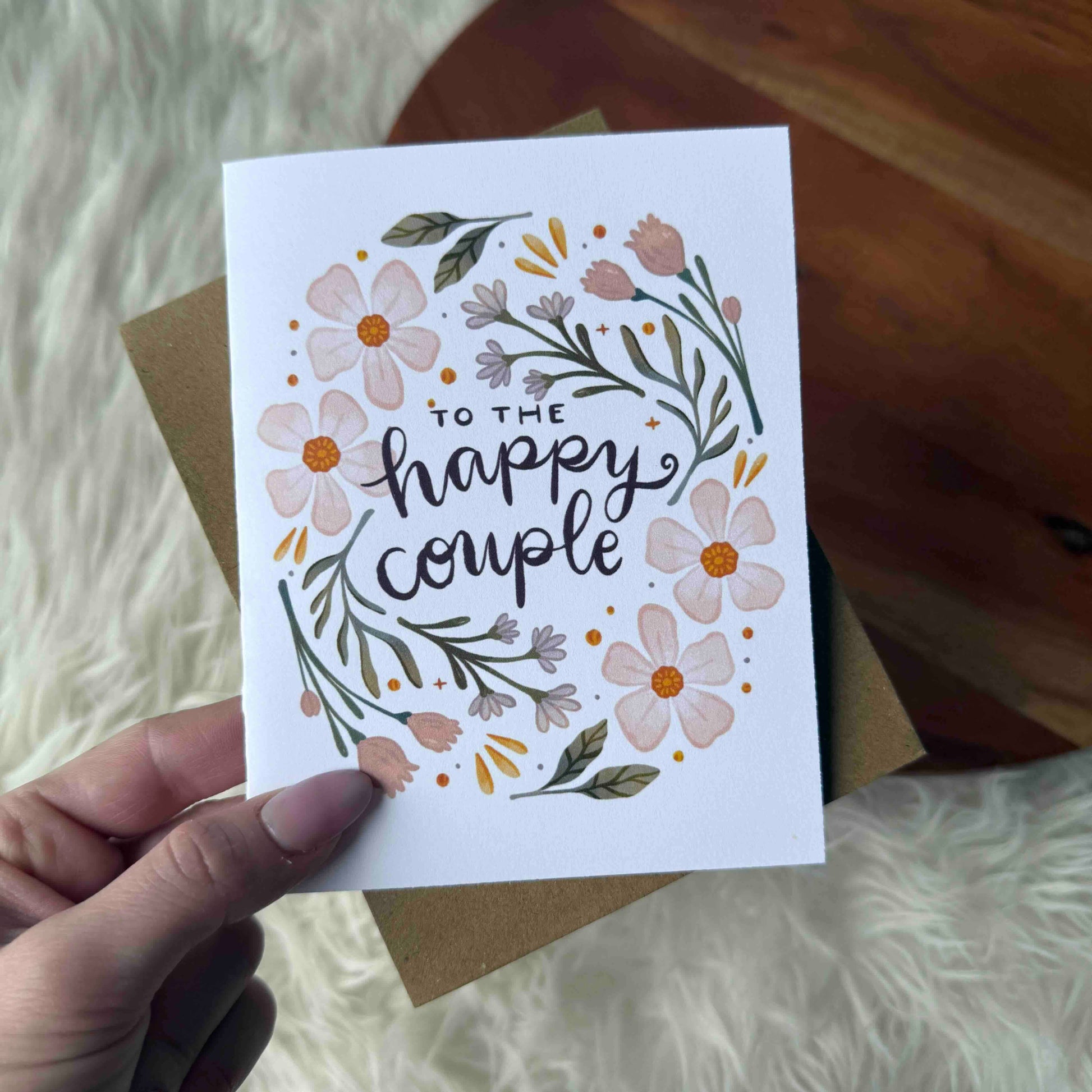 To the Happy Couple Wedding Card, Feathered Farmhouse