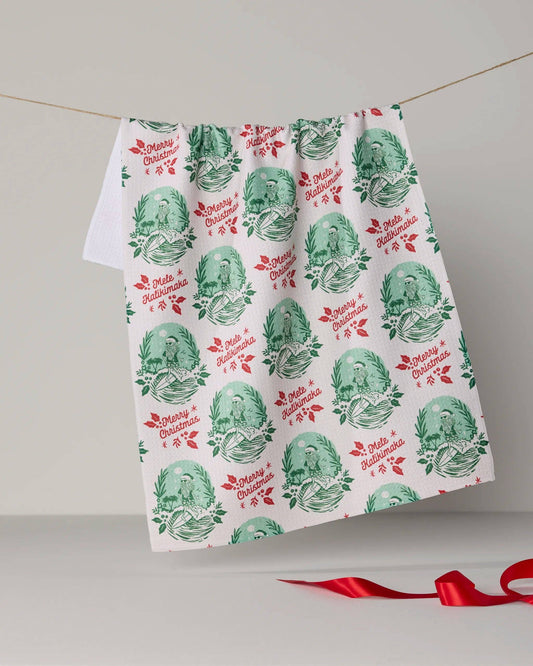 Tropical Tidings Tea Towel, Feathered Farmhouse