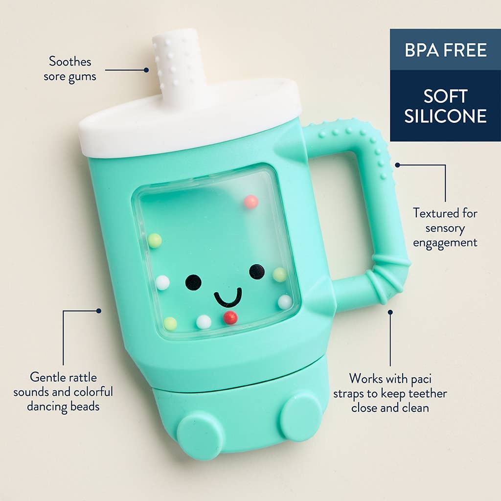 Sweetie Shake Plus™ Teething + Rattle Toy, Feathered Farmhouse