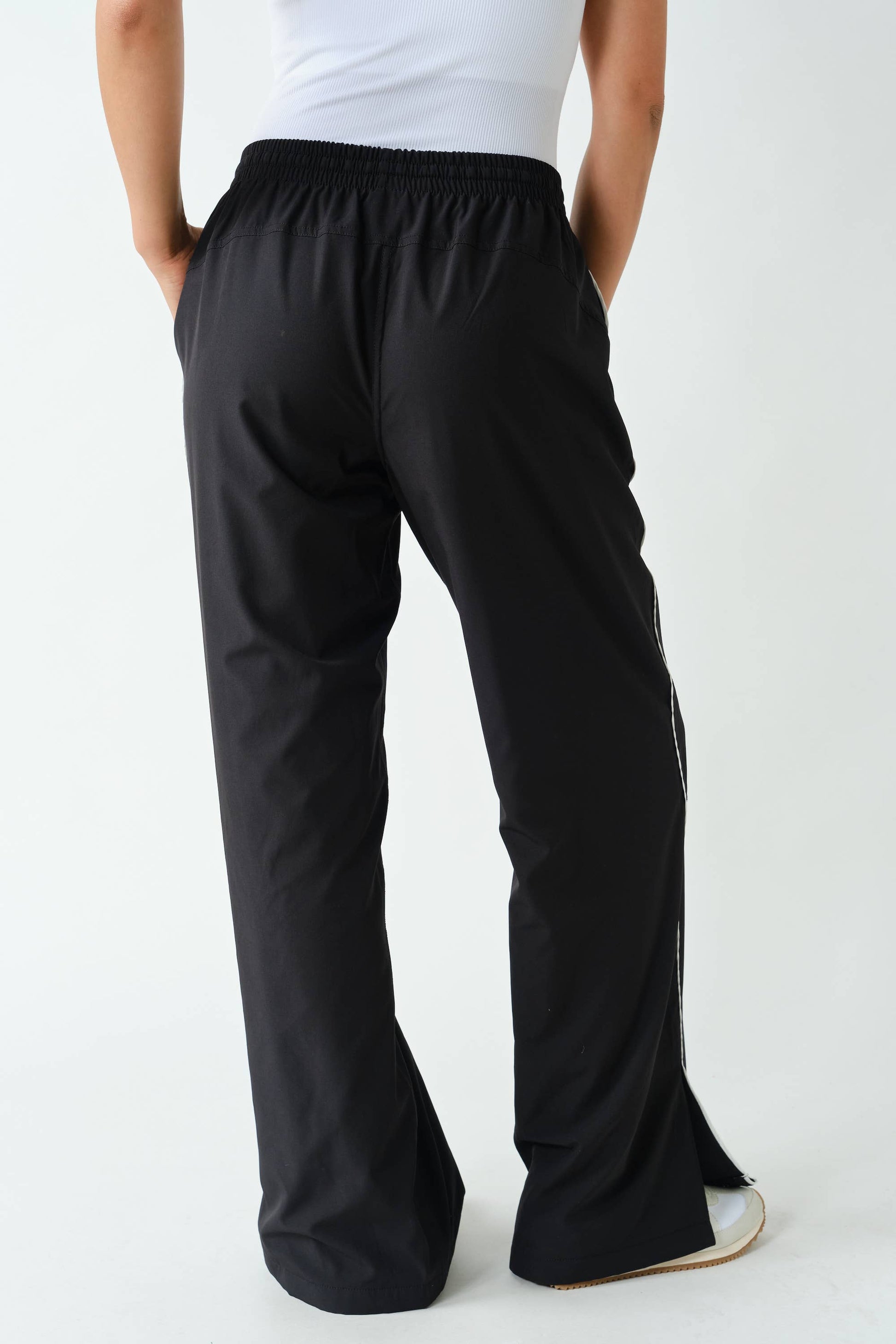 Black Finish Line Track Pants, Feathered Farmhouse
