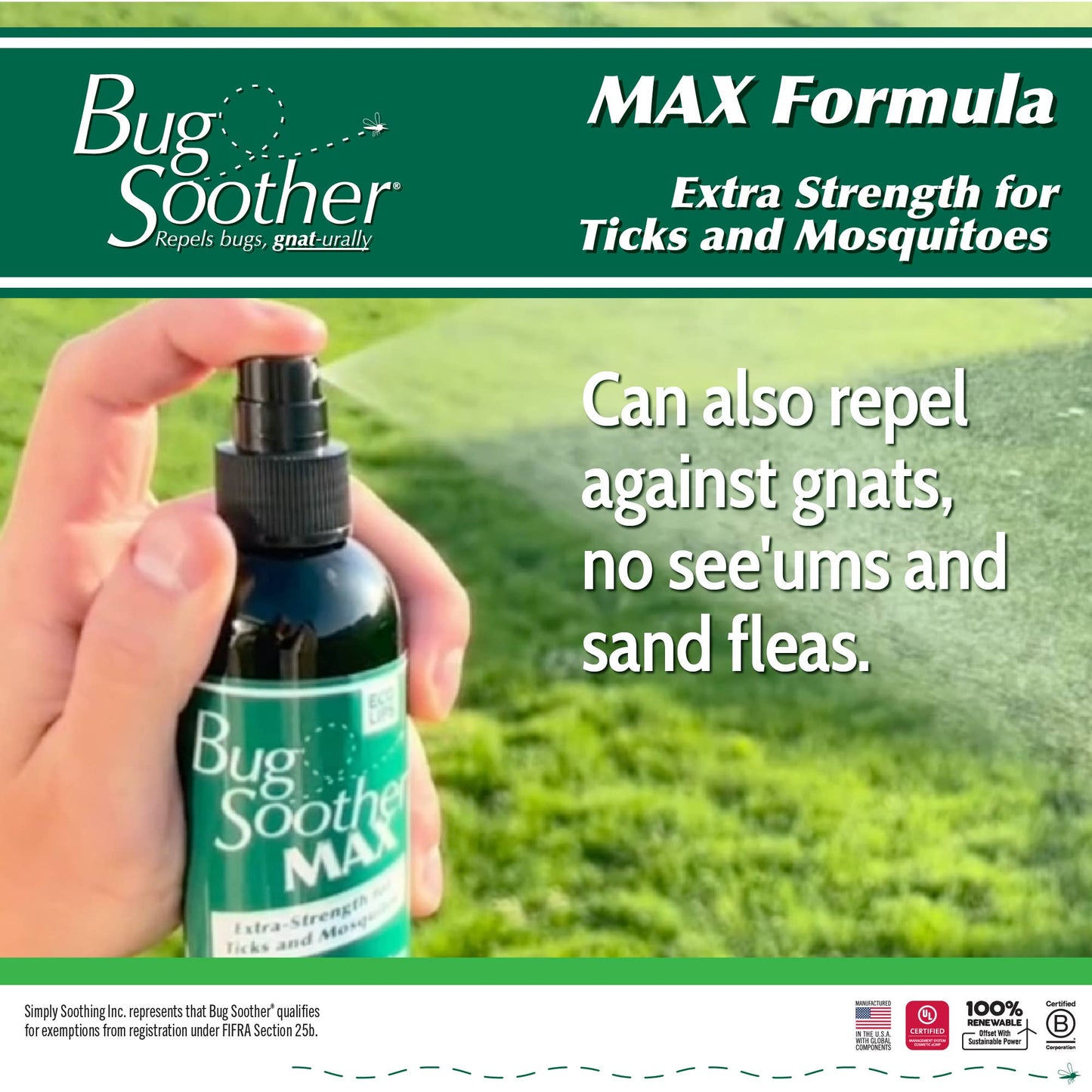 Bug Soother MAX Tick & Mosquito Repellent, Feathered Farmhouse