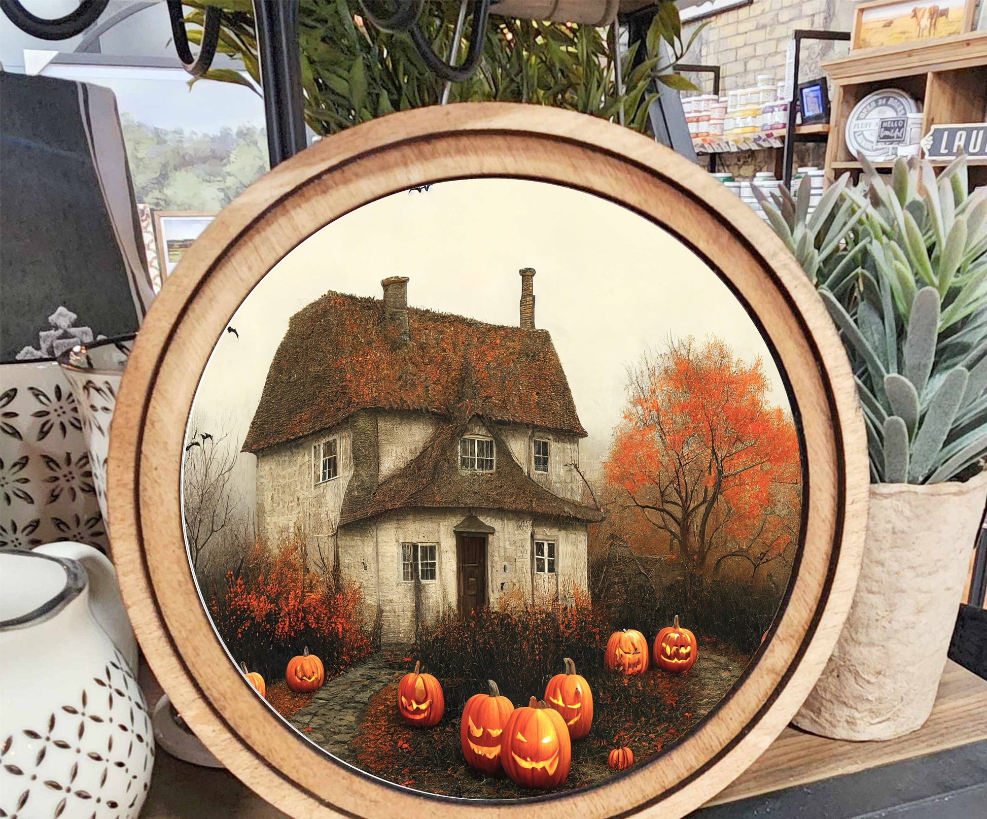Halloween Farmhouse Art, Feathered Farmhouse
