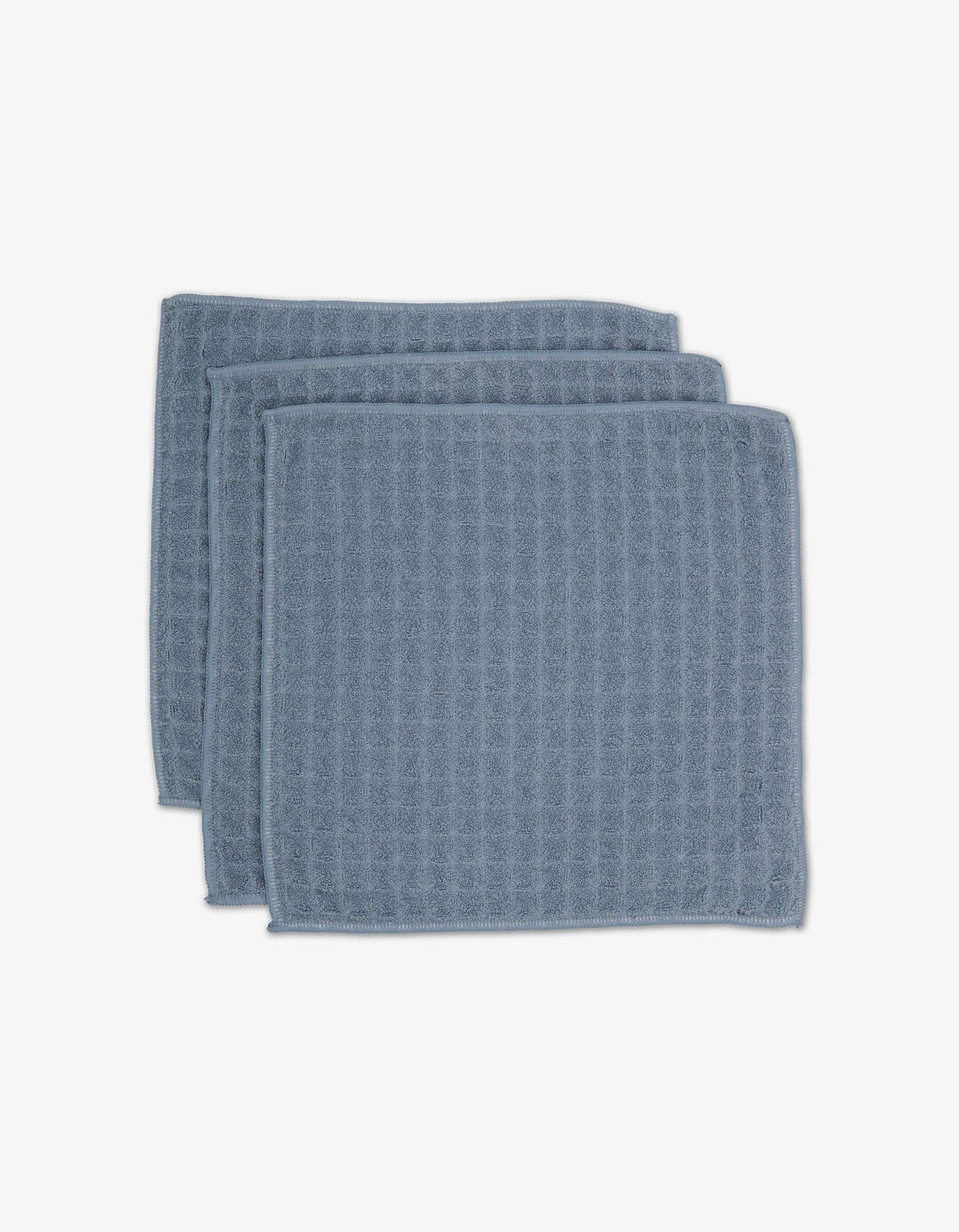 Sky Waffle Washcloth Set, Feathered Farmhouse