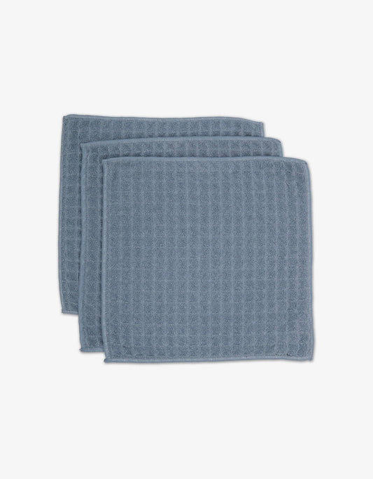 Sky Waffle Washcloth Set, Feathered Farmhouse