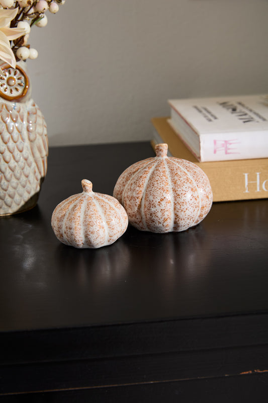 Orange Pumpkin Patch Figurine, Feathered Farmhouse