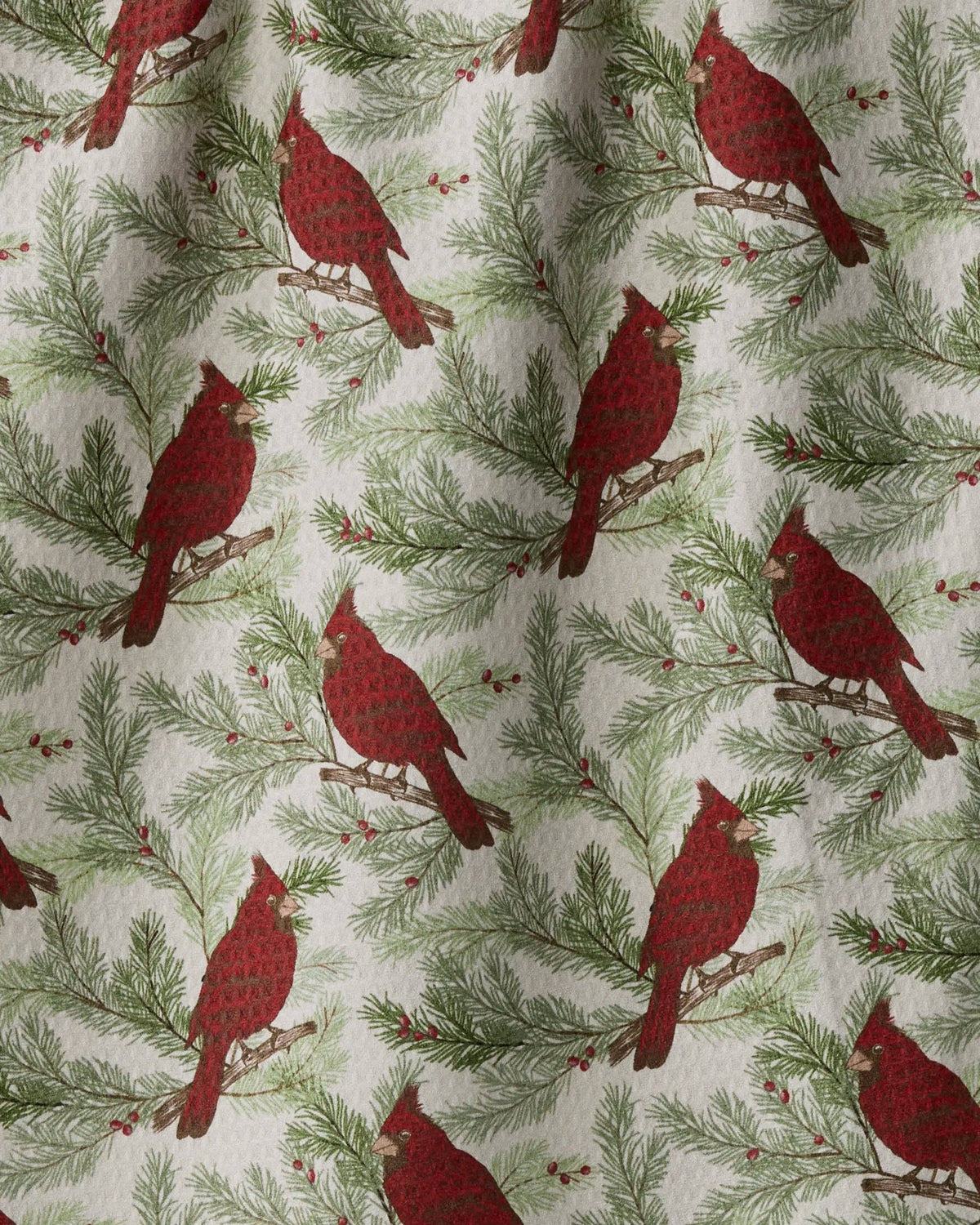 Winter Crimson Luxe Kitchen Towel, Feathered Farmhouse
