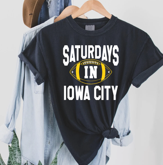 Saturdays in Iowa City T-Shirt, Feathered Farmhouse