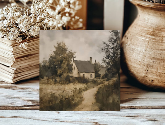 Cottage Landscape Insert, Feathered Farmhouse