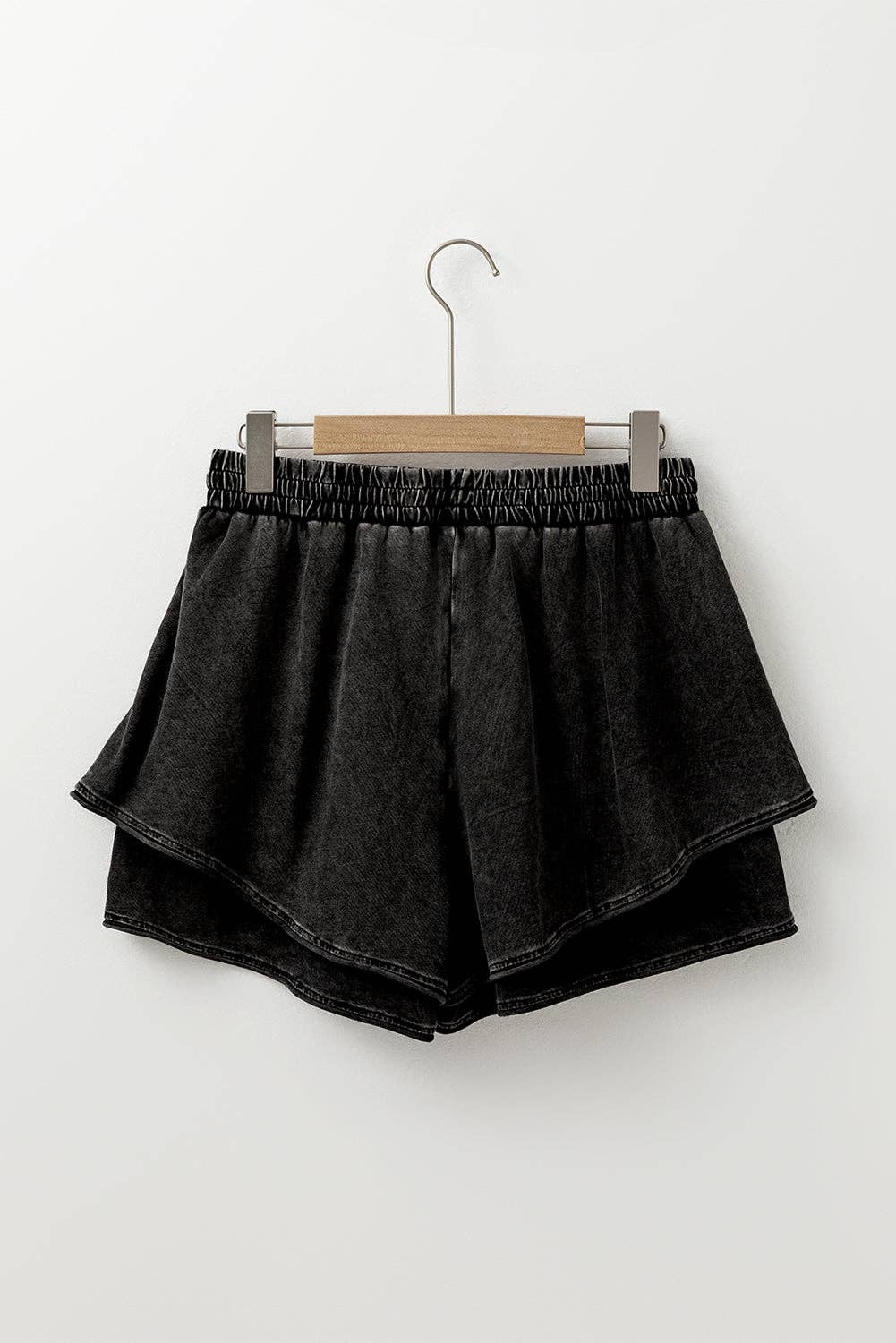 Mineral Wash French Terry Shorts, Feathered Farmhouse