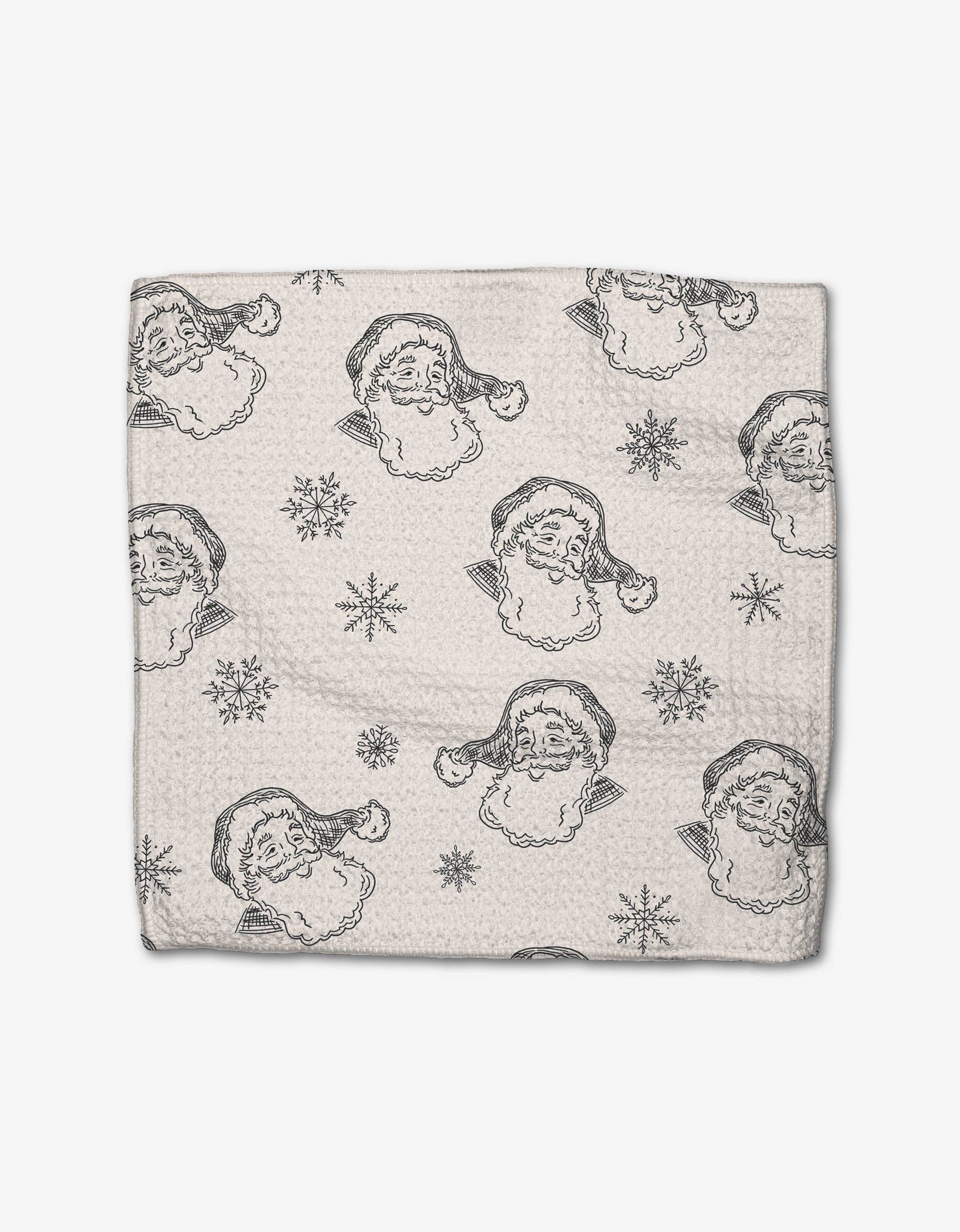 Christmas Santa Geometry Dishcloth Set, Feathered Farmhouse