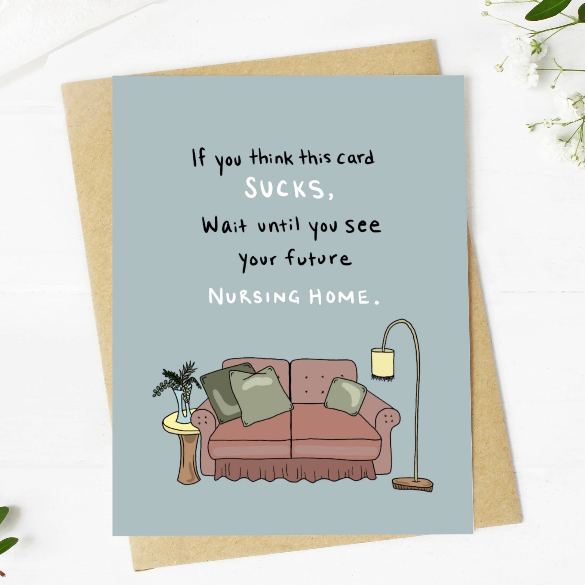 Greeting Card, Feathered Farmhouse