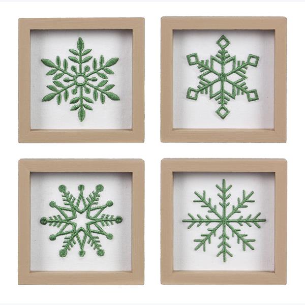 Green Snowflake Decor, The Feathered Farmhouse