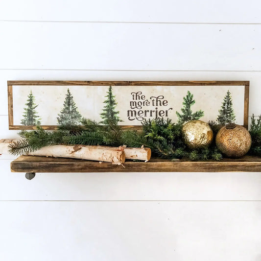 The More the Merrier Tree Sign, Feathered Farmhouse