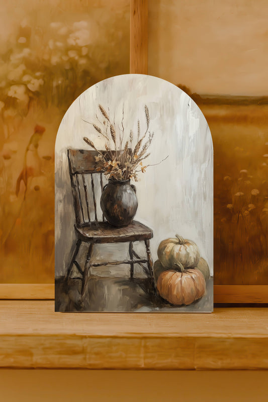 Pumpkins & Chair Arch, Feathered Farmhouse
