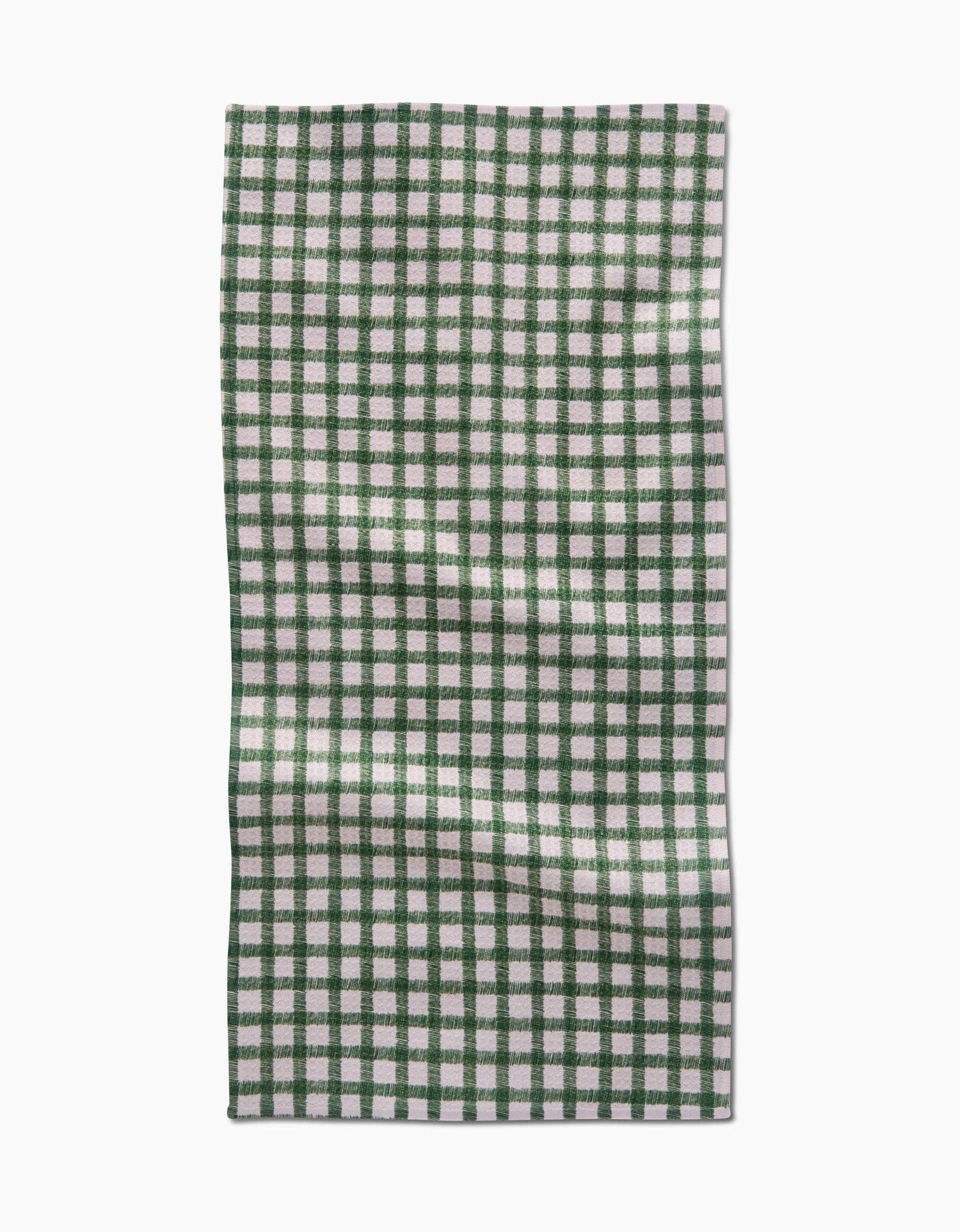 Fireside Plaid Green Bar Towel, Feathered Farmhouse