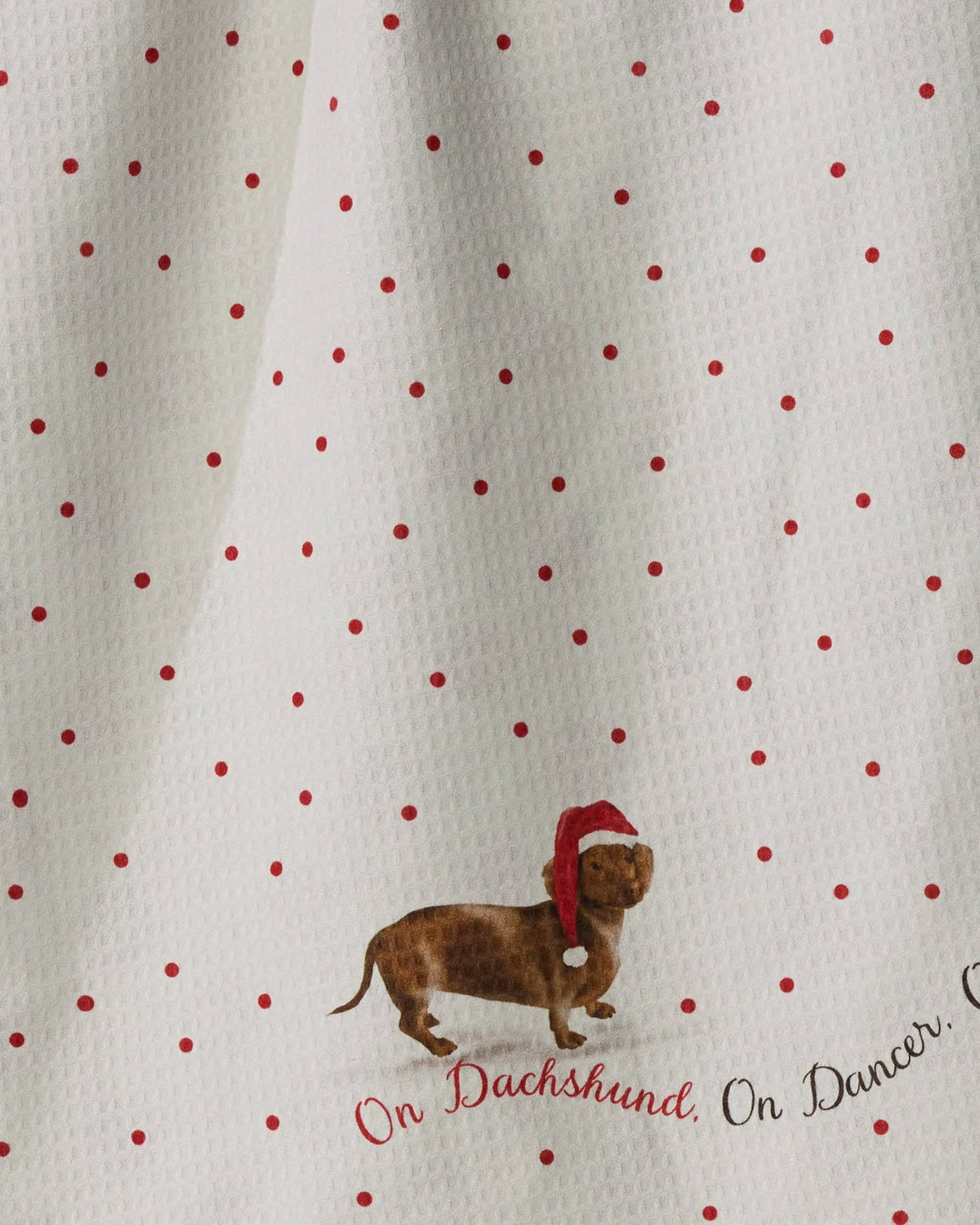 Dachshund Dash Luxe Kitchen Towel, Feathered Farmhouse
