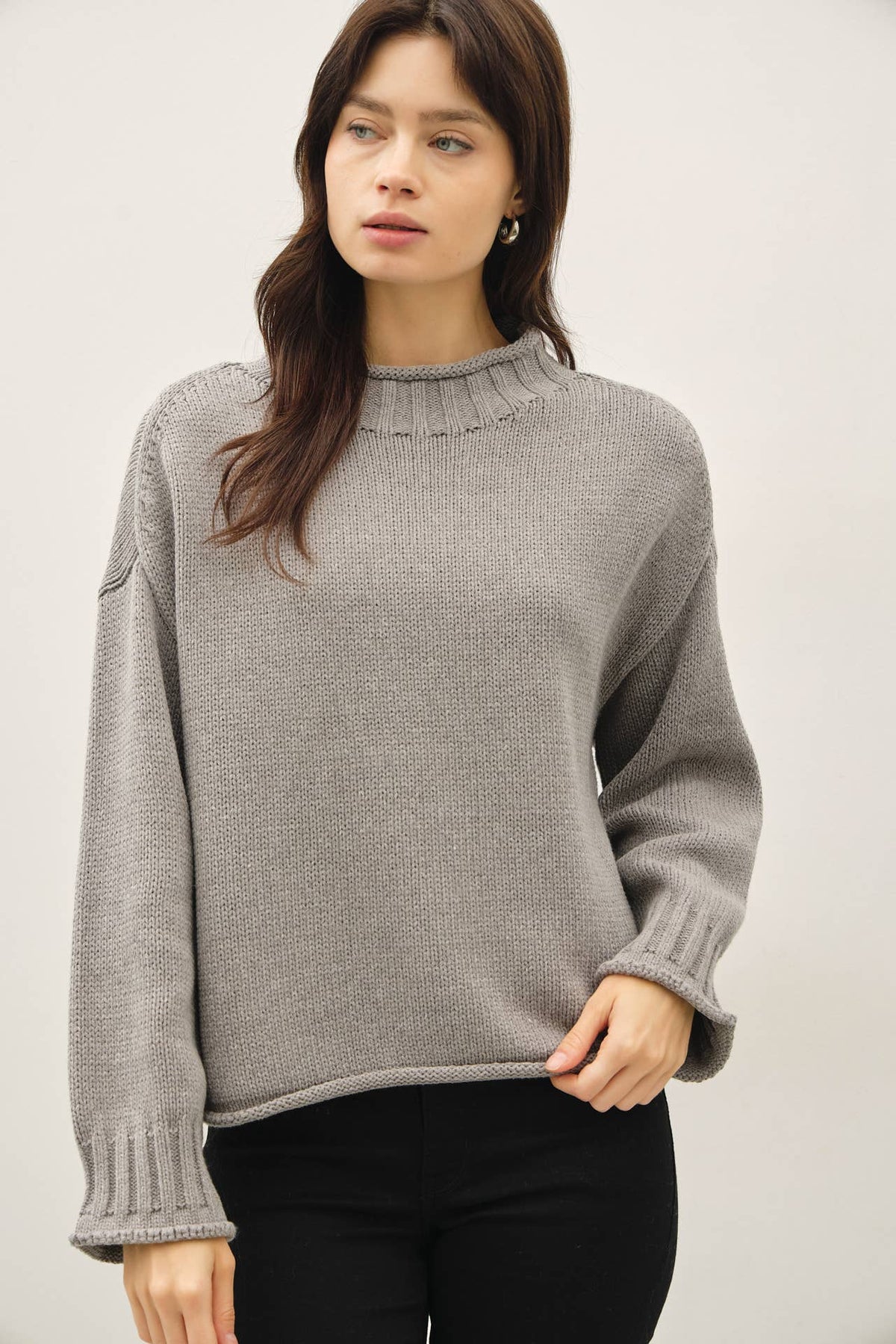 Ryan Mock Neck Sweater, The Feathered Farmhouse