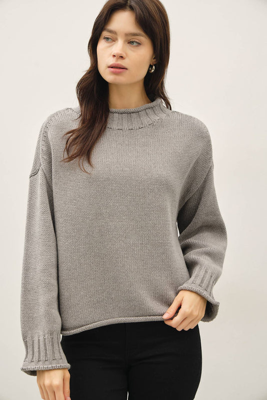 Ryan Mock Neck Sweater, The Feathered Farmhouse