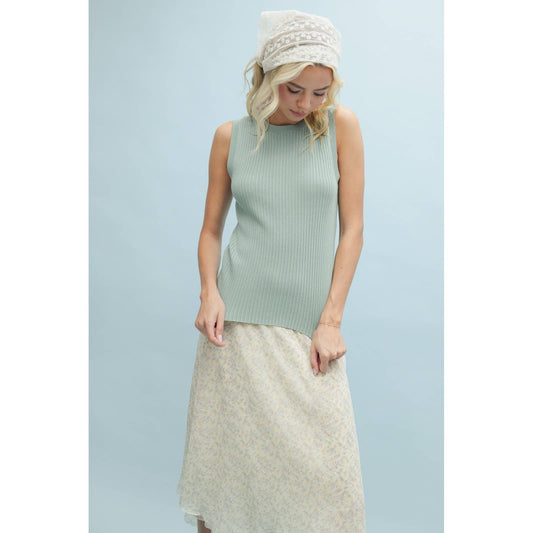 Ribbed Sweater Tank, Feathered Farmhouse