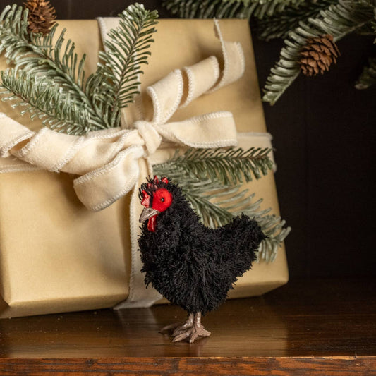 Standing Black Hen, Feathered Farmhouse