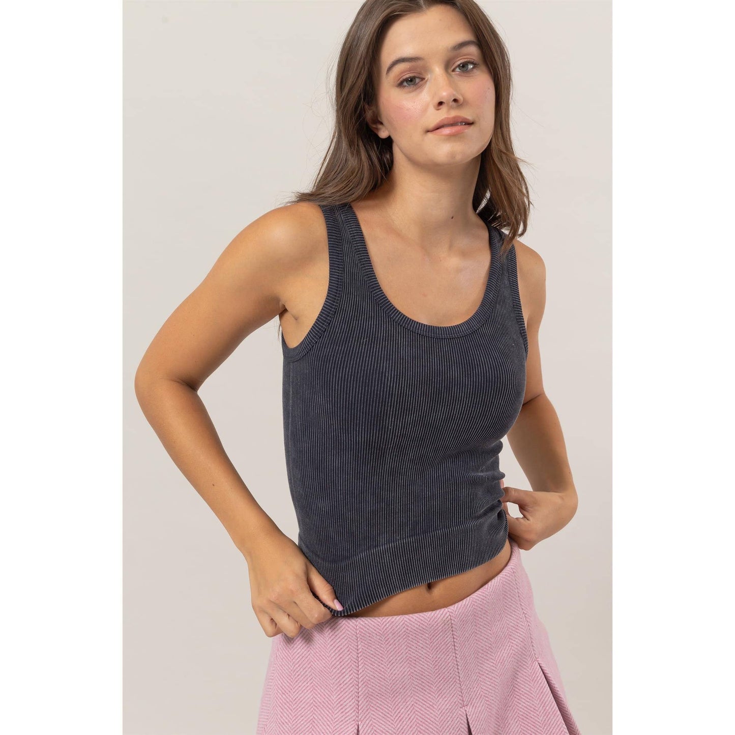 Washed Seamless Tank Top, Feathered Farmhouse
