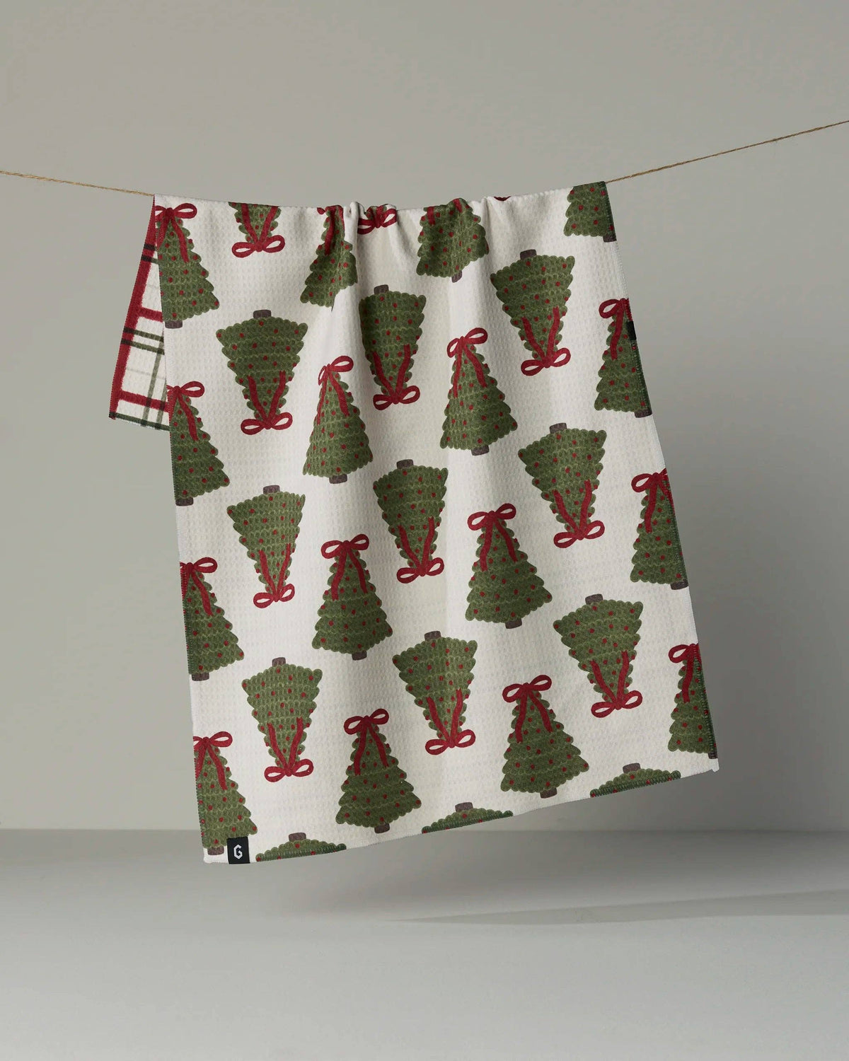 Ribbon Pines Luxe Kitchen Towel, Feathered Farmhouse