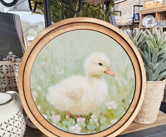 Fluffy Duckling Art, Feathered Farmhouse