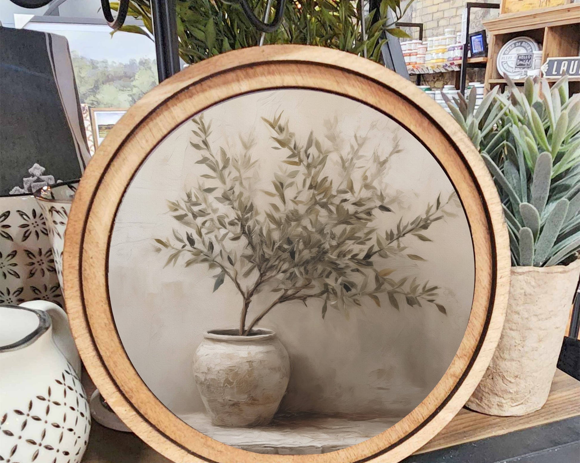 Olive Tree Art, Feathered Farmhouse