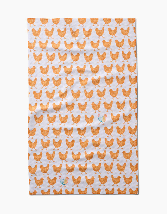 Fun Spring Chicks Tea Towel, Feathered Farmhouse