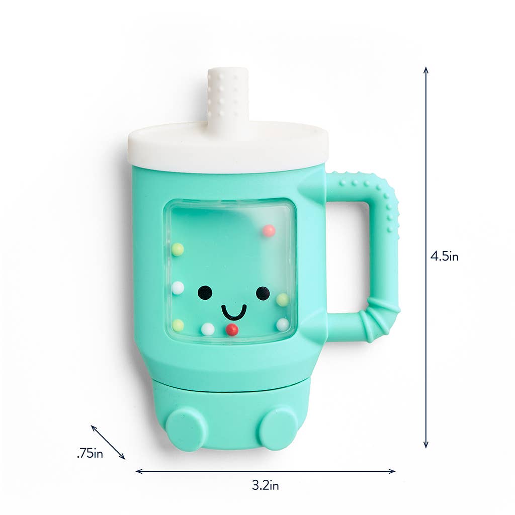 Sweetie Shake Plus™ Teething + Rattle Toy, Feathered Farmhouse