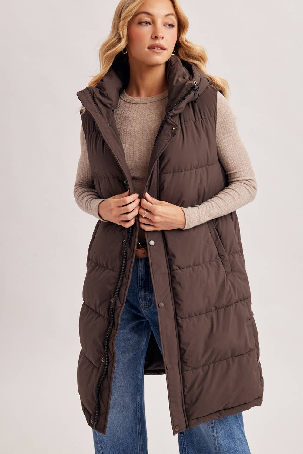 Finley Quilted Puffer Vest, Feathered Farmhouse