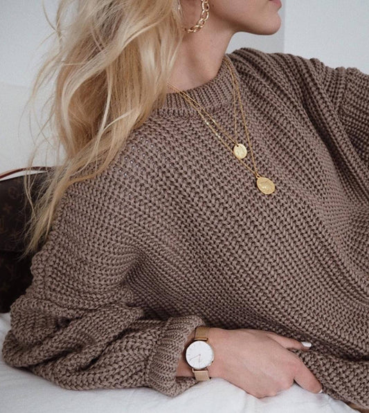 Crewneck Pullover Sweater, Feathered Farmhouse