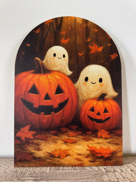 Pumpkin Ghosts Arch, Feathered Farmhouse